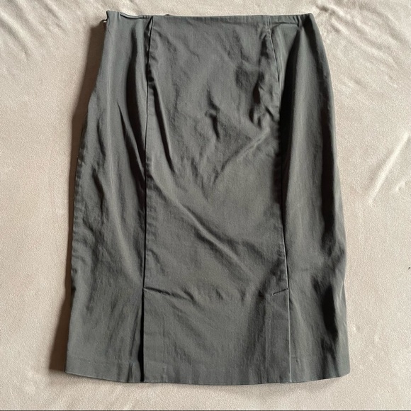 Sisley Pencil Skirt - Olive Green, Size 0 - Picture 4 of 6